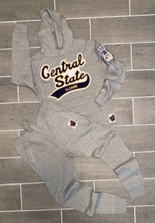 HEATHER GREY HOODED ALUMNI JOGGER SET